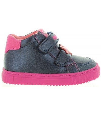 Ankle boots for girl in blue leather designer 