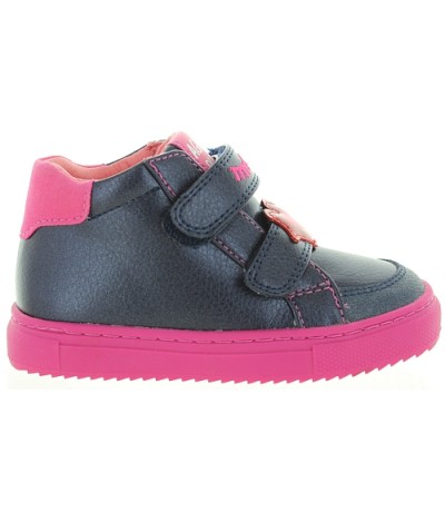 Designer ankle boots for girl in blue leather 