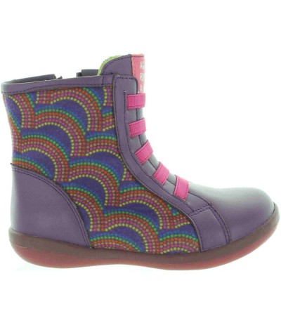 Designer purple leather boots for girls from Spain Designer purple leather boots for girls from Spain