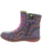 Designer purple leather boots for girls from Spain 
