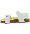 Kids arch sandals in white sparkly leather 
