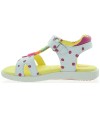 Natural casual white polka dot girls sandals