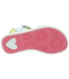Natural casual white polka dot girls sandals