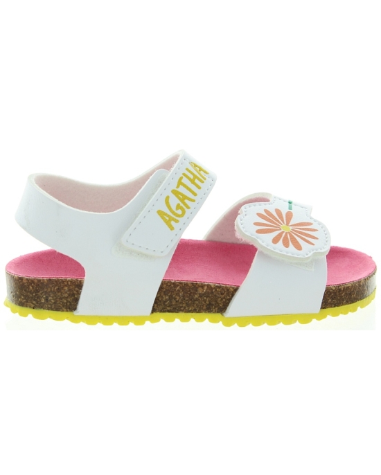 Designer sandals in white leather from Spain
