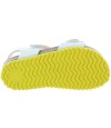 Designer sandals in white leather from Spain