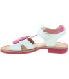 White leather girls designer sandals
