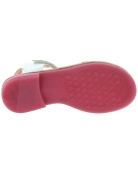 White leather girls designer sandals