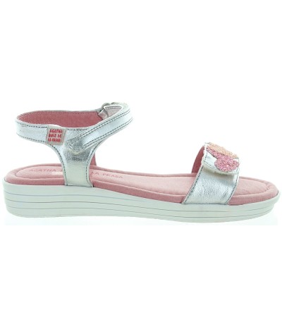 Teen silver leather sandals from Spain