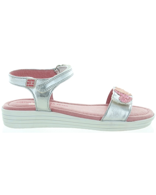Teen silver leather sandals from Spain