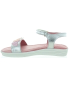Teen silver leather sandals from Spain