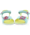 Blue leather sandals for girls from Spain