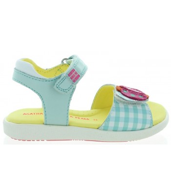 Blue leather sandals by Agatha Ruiz dela Prada