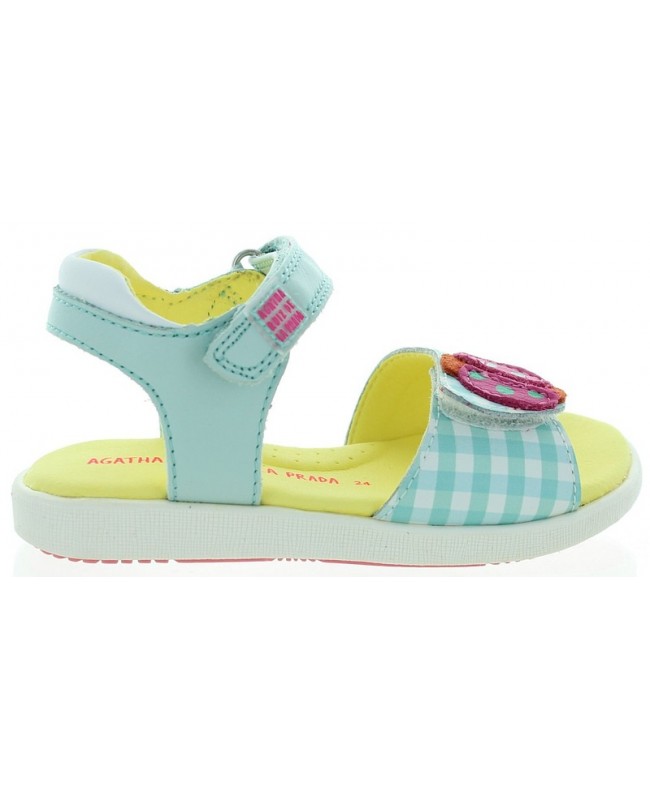 Blue leather sandals by Agatha Ruiz dela Prada