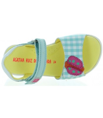 Blue leather sandals by Agatha Ruiz dela Prada
