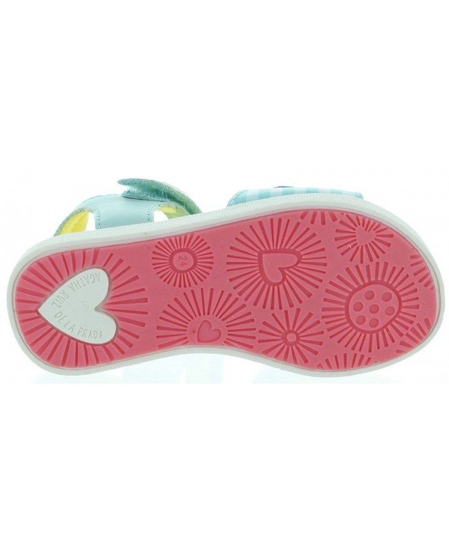 Blue leather sandals by Agatha Ruiz dela Prada