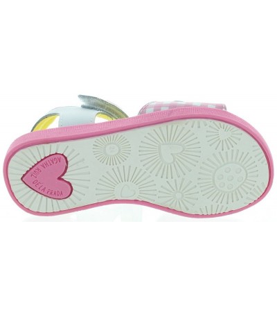 Pink leather high arch sandals for kids 