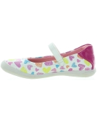 White summer leather orthopedic shoes for girls 