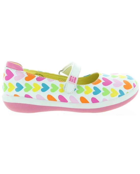 European white leather ortho shoes for girls