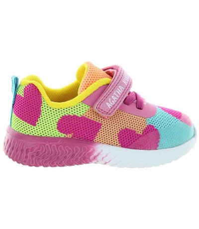 Girls multicolored sneakers with support