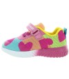 Girls multicolored sneakers with support