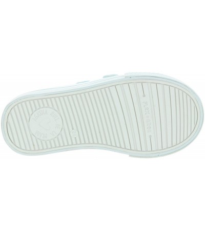 Canvas sneakers for girl in blue and white 