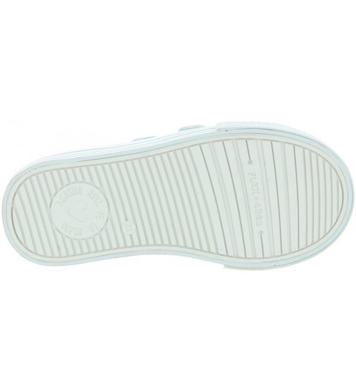 Canvas sneakers for girl in blue and white 