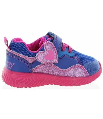 Blue designer sneakers for girls made in Spain