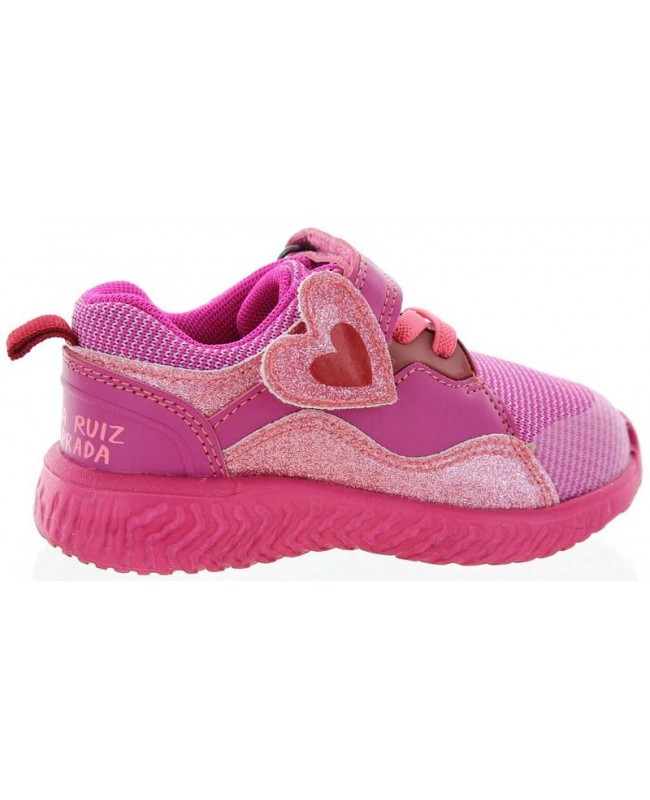 Sneakers for girls in pink leather made by designer 