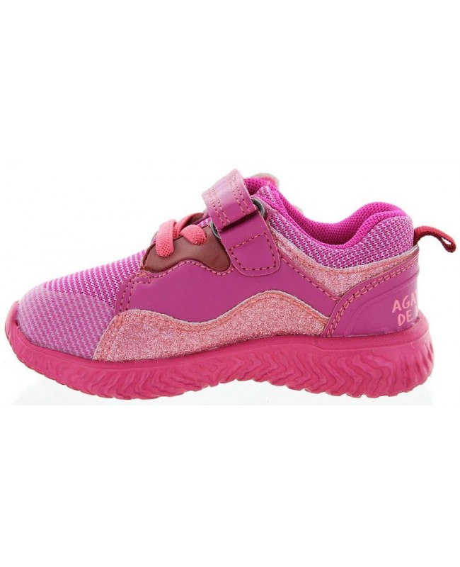 Sneakers for girls in pink leather made by designer 