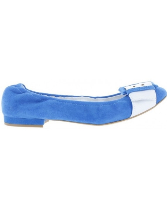 Blue ballerinas made in Europe
