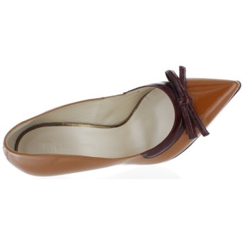 Leather pumps for ladies on sale in brown leather 