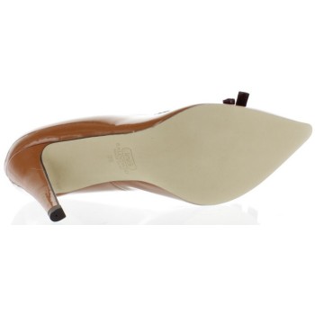 Leather pumps for ladies on sale in brown leather 