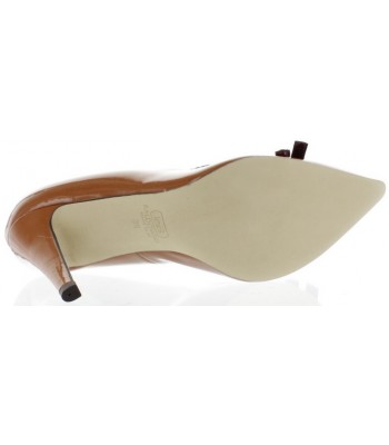 Leather pumps for ladies on sale in brown leather 
