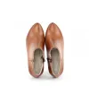 European brown leather boots with comfort 
