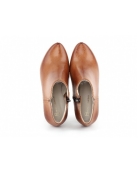European brown leather boots with comfort 