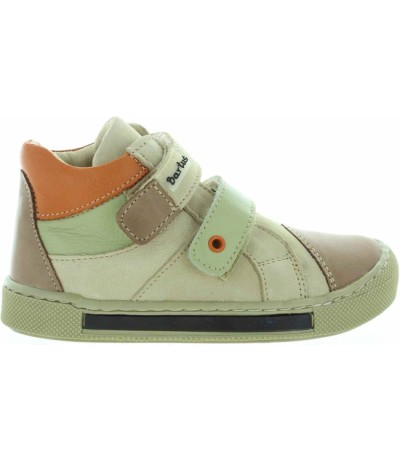 Heel supportive leather beige boots for boys