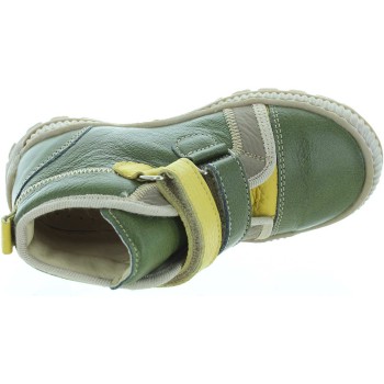 Ortho shoes for a child with good arches in green leather