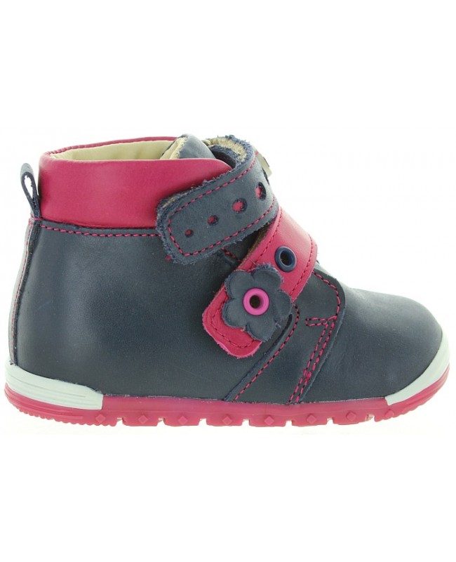 High support shoes for children stylish in navy leather