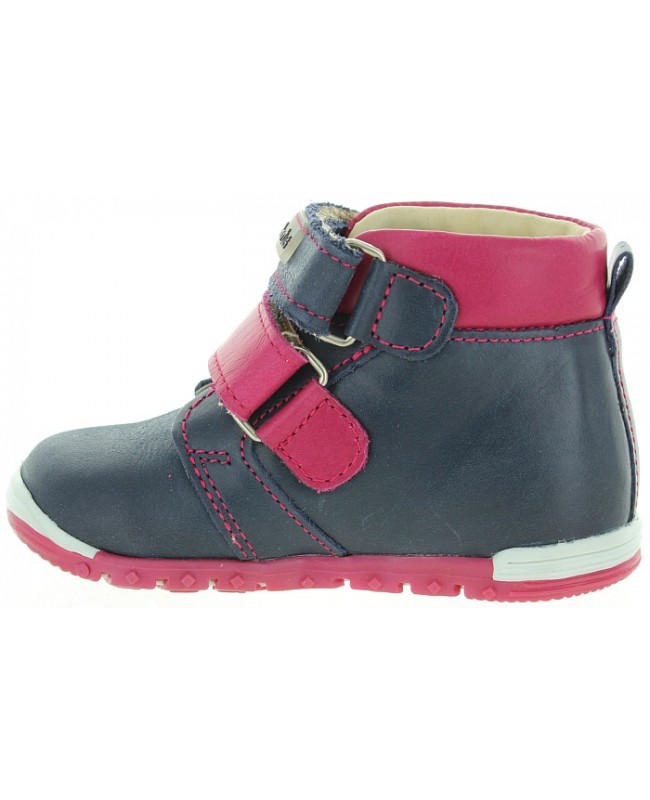 High support shoes for children stylish in navy leather