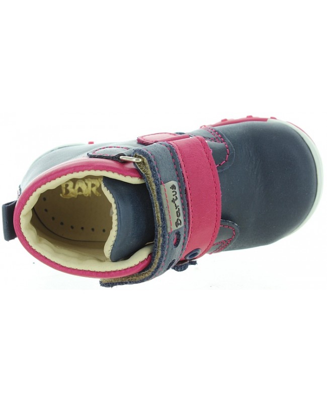 High support shoes for children stylish in navy leather