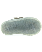 Silver sneakers for kids that are ankle high 