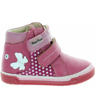 Pediatric orthopedia quality leather high tops girls