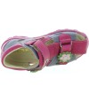 Sandals for girls with flat feet in pink leather with ankle support 