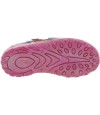 Sandals for girls with flat feet in pink leather with ankle support 