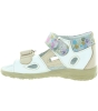 Wide width closed heel girls white sandals