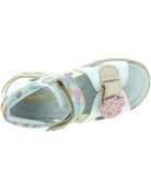 Wide width closed heel girls white sandals