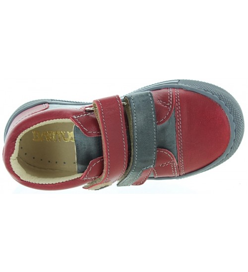 Red leather shoes for a boy with good arch