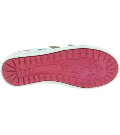 European orthopedic girls sneakers in blue leather