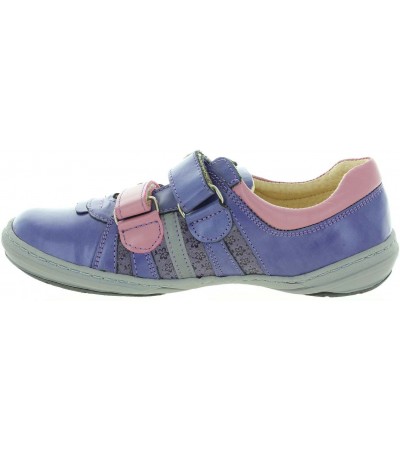 Sneakers wth support for girls in purple leather