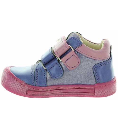 Leather sneakers for girls with support 